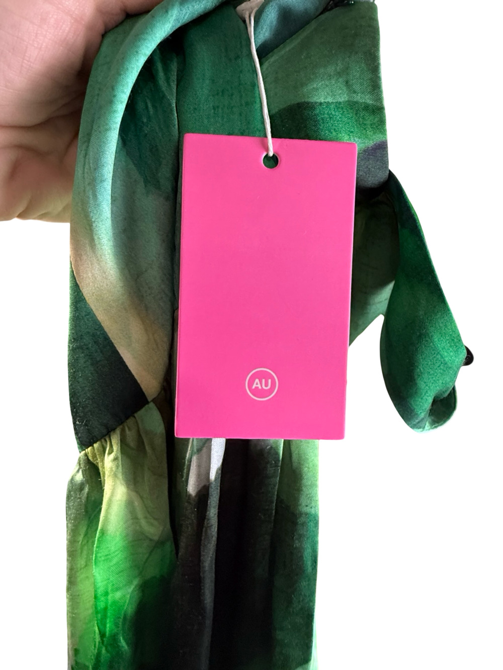 Amanda Uprichard Green Leafy Print Square Neck Maxi Dress - Picture 9 of 10